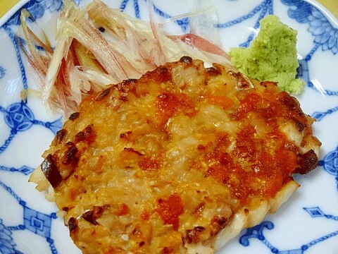 晩酌に☆　アジのタタキで「さんが焼き」